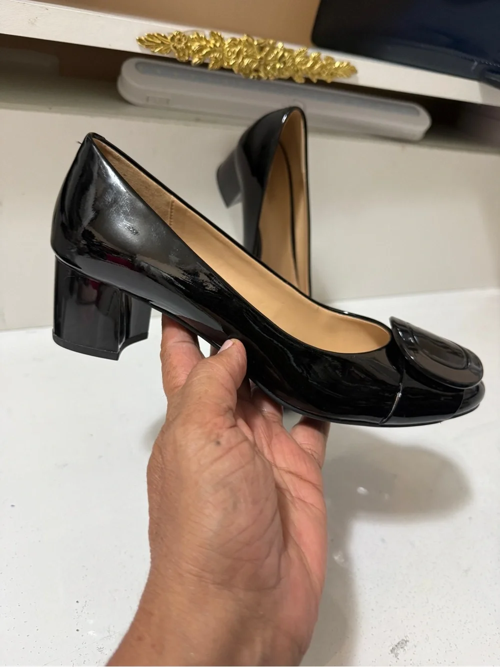 Michael Kors Black Patent Leather Ballet Flats